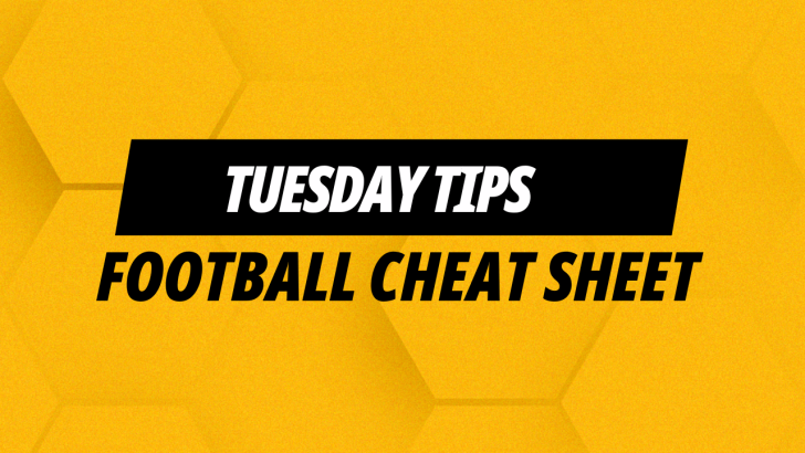 Tuesday Football Cheat Sheet